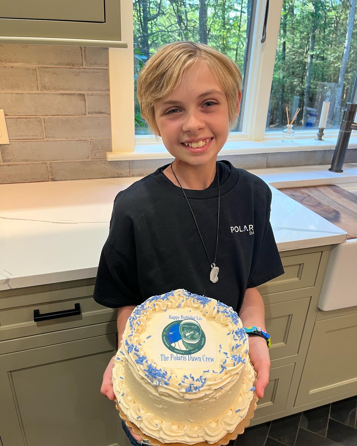 Polaris Dawn birthday cake for Liv