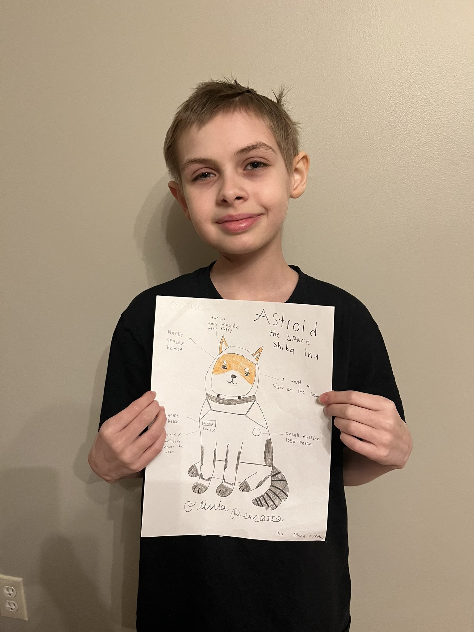 Liv's original hand-drawn sketch of Astroid